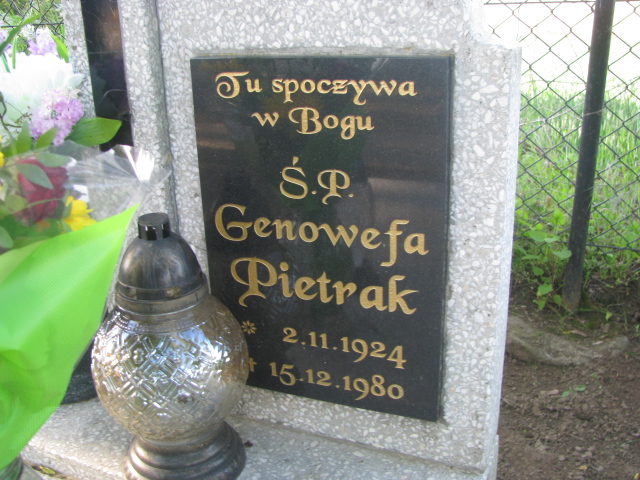 Genowefa Pietrak 1924 Wielkie Czyste - Grobonet - Wyszukiwarka osób pochowanych