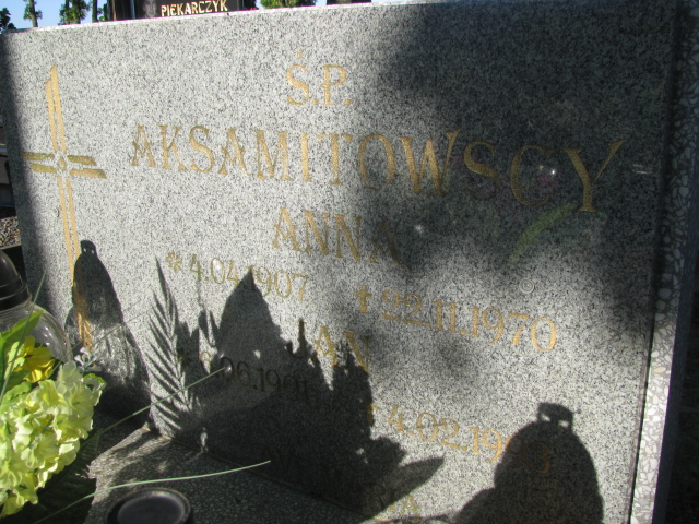 Jan Aksamitowski 1901 Wielkie Czyste - Grobonet - Wyszukiwarka osób pochowanych