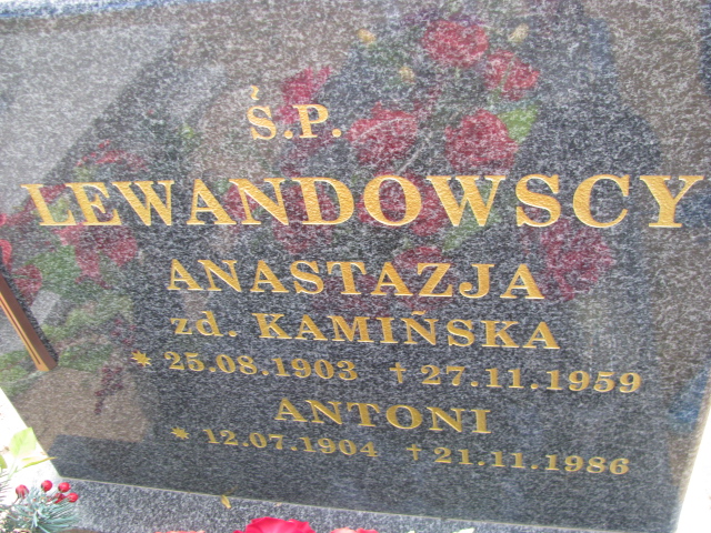 Antoni Lewandowski 1904 Wielkie Czyste - Grobonet - Wyszukiwarka osób pochowanych