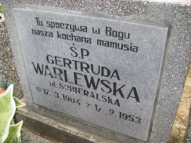 Gertruda Warlewska 1904 Wielkie Czyste - Grobonet - Wyszukiwarka osób pochowanych