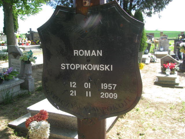 Roman Stopikowski 1957 Wielkie Czyste - Grobonet - Wyszukiwarka osób pochowanych